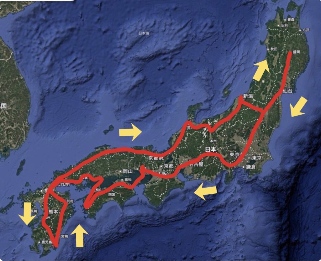 日本一周ルート